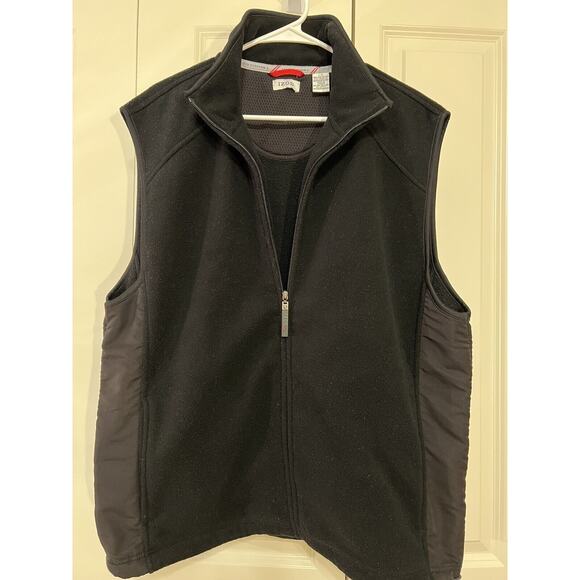 IZOD PERFORM-X Black Men's Fleece Vest--Size Large - Picture 1 of 14